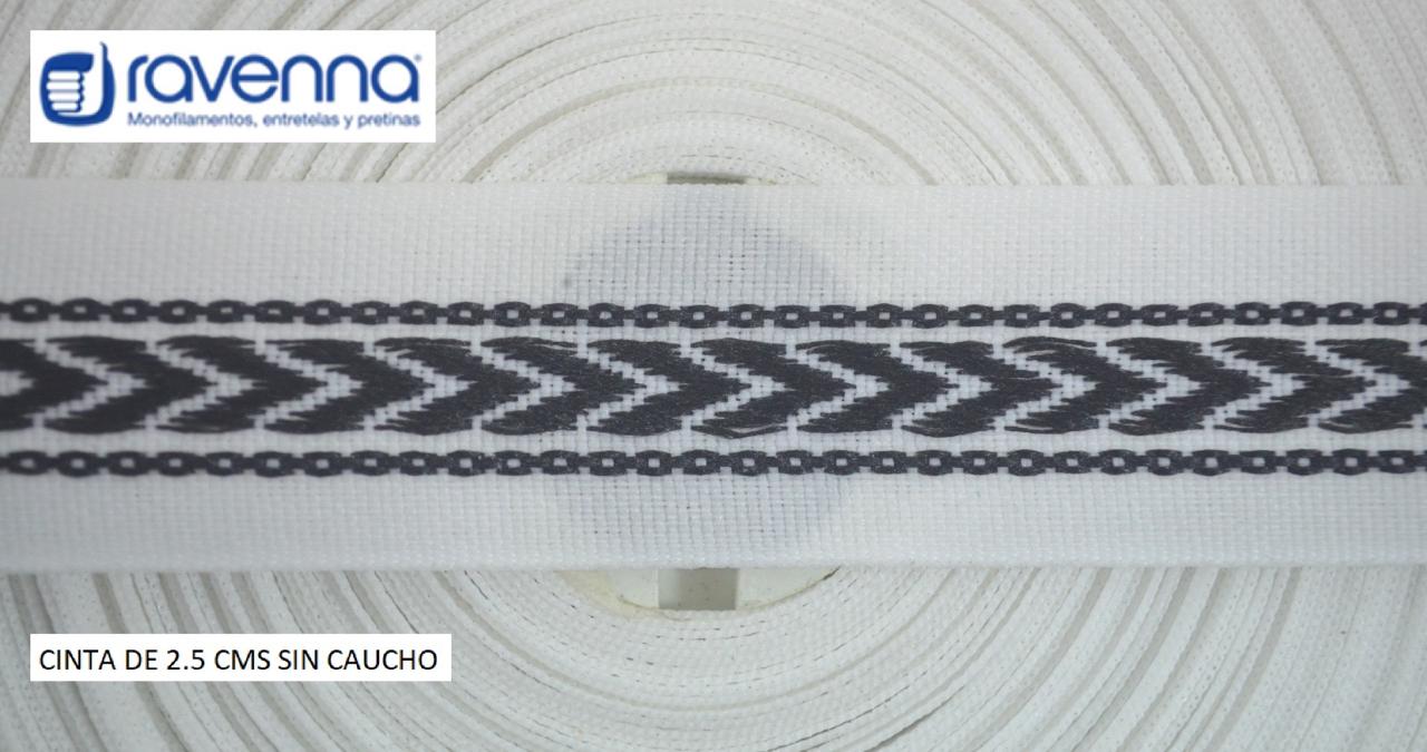 Cinta Pretina 2,5 cm sin caucho / rollo x 50 metros