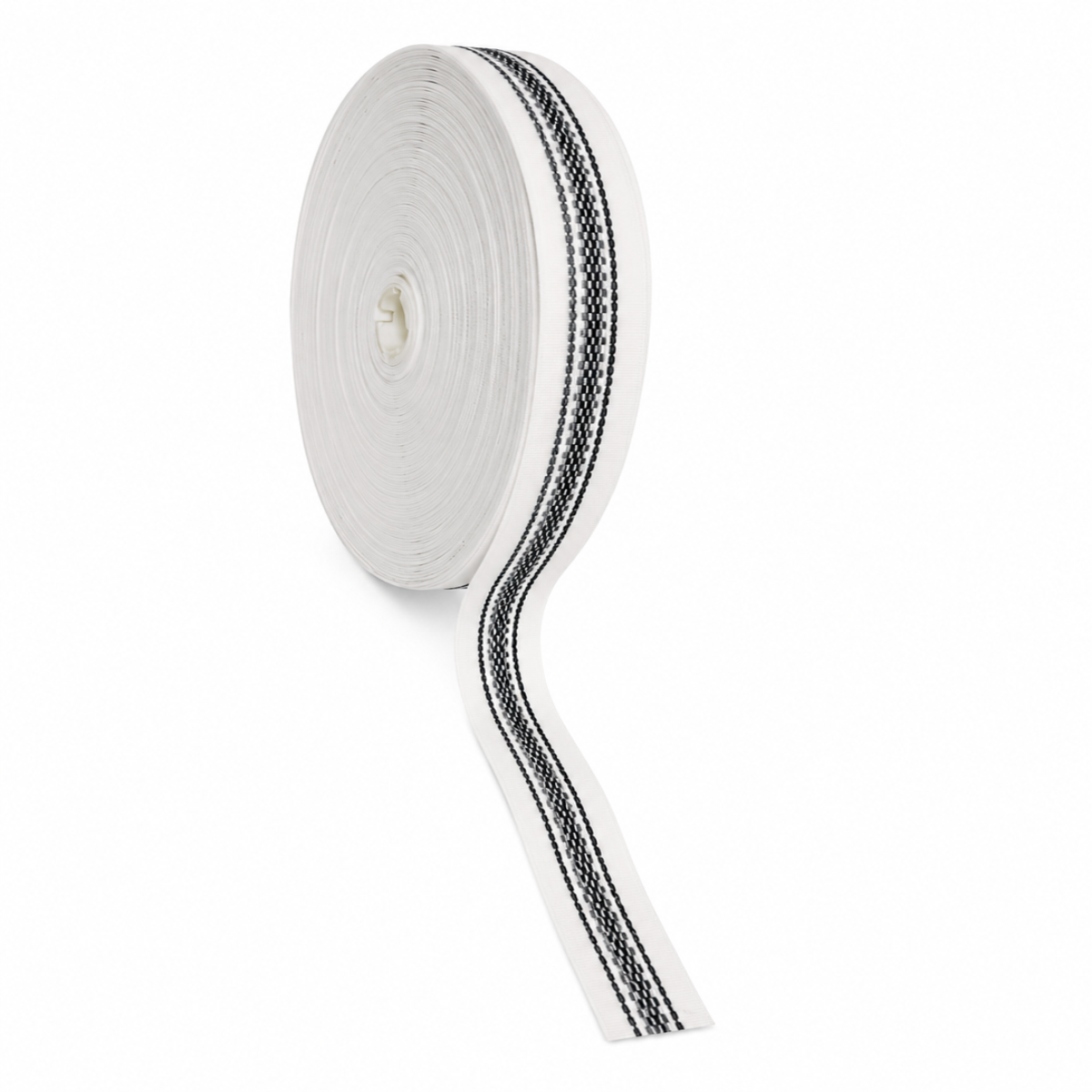 Cinta Pretina 2,5cm con caucho y sin caucho /rollo x 50m