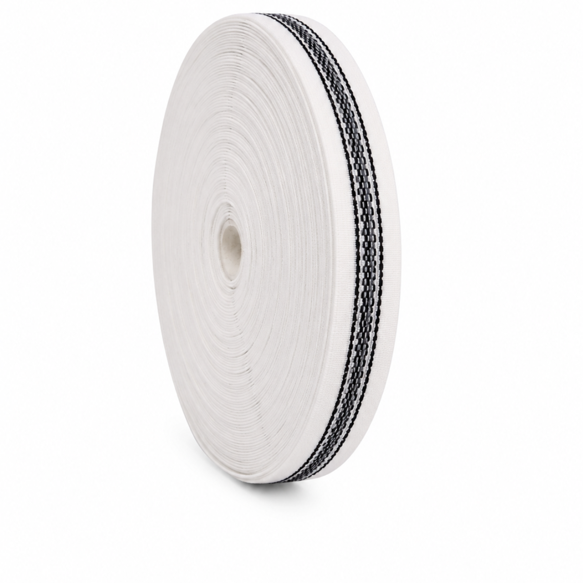 Cinta Pretina 2,5cm con caucho y sin caucho /rollo x 50m