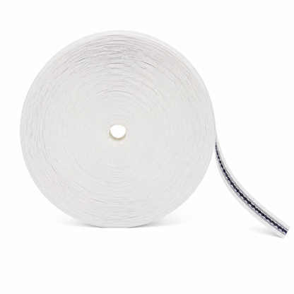 Cinta Pretina 2,5cm con caucho y sin caucho /rollo x 50m