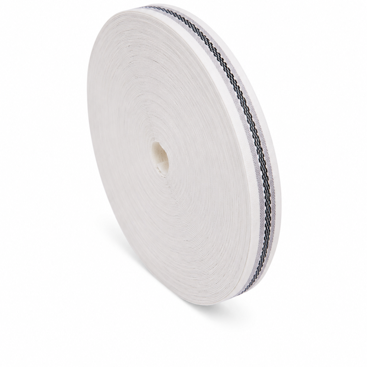 Cinta Pretina 2,5cm con caucho y sin caucho /rollo x 50m
